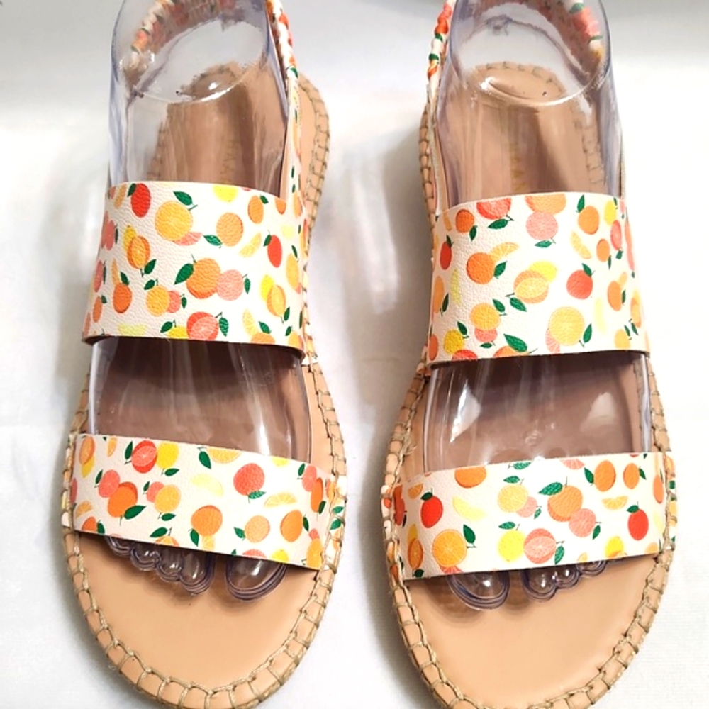 Cole Haan Grandseries Leather Fruit Filled Espadrille sandals (w sizes 7,8) - Picture 2 of 13